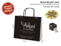 BUSTE IN CARTA BICOLOR NERO/ARGENTO  